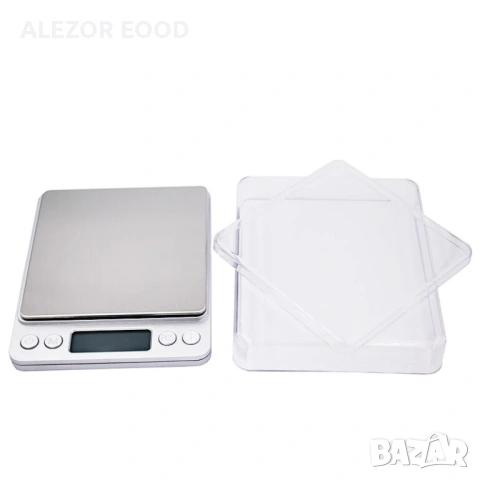 Електронна везна 500 g / 0,01 g резолюция 0.01g Сребриста с капак и поставка 0.5 kg, снимка 3 - Друга електроника - 54846740