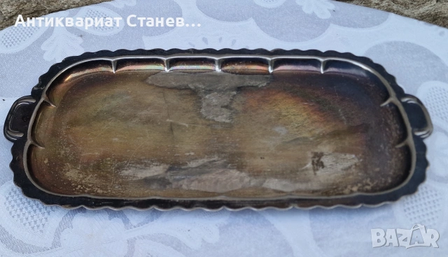 Стар шведски посребрен поднос 