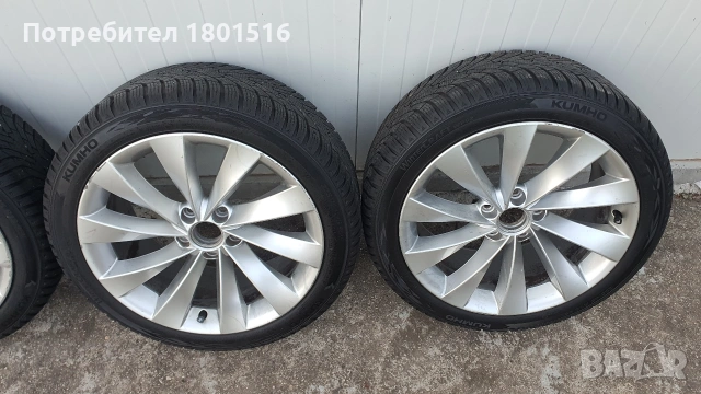 VW Interlagos джанти 18 с нови зимни гуми, снимка 14 - Гуми и джанти - 54875538