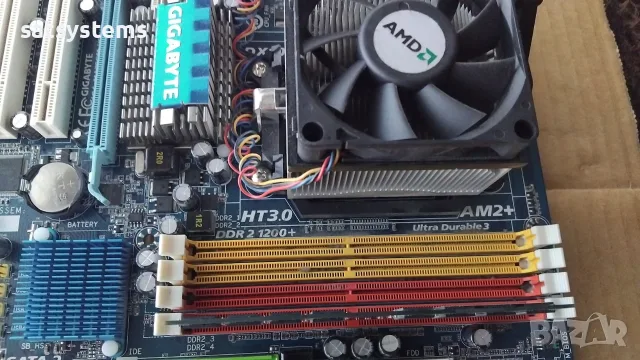 Дънна платка Gigabyte GA-MA78GM-US2H Socket AM2+ CPU+FAN, снимка 4 - Дънни платки - 55335609