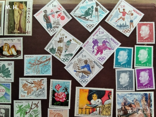  Пощенски марки Монако 1980, снимка 3 - Филателия - 55216855