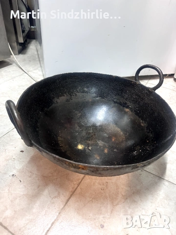 Газов котлон с уок горелка + стойка – професионален с комплект тигани, снимка 8 - Обзавеждане на кухня - 54096846