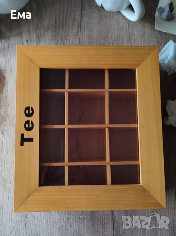 Дървена кутия за чай