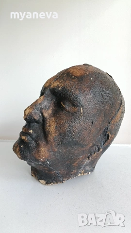 Антична гипсова смъртна маска (death mask) от 19-ти век на император Наполеон Бонапарт.  , снимка 3 - Статуетки - 55164156