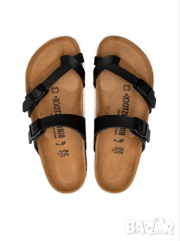BIRKENSTOCK Mayari black оригинални нови ортопедични дамски чехли номер 39, снимка 3 - Чехли - 55389391