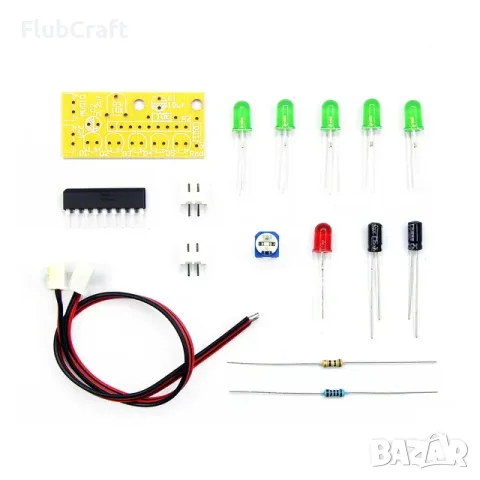 LM3915 LED Индикатор на аудио ниво (VU Meter / Спектърен индикатор)