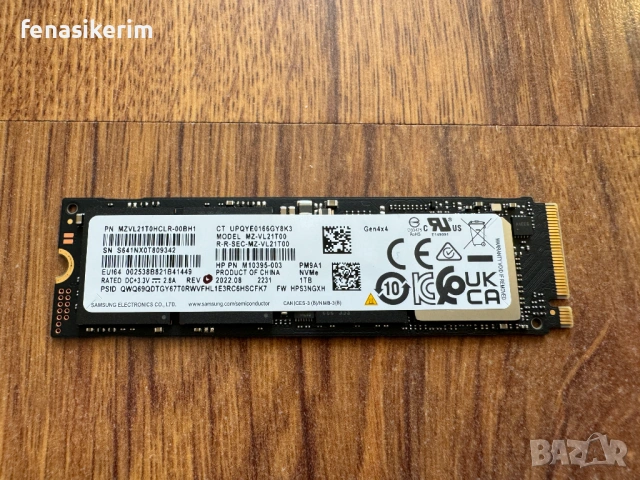 НОВО Samsung PM9A1 1000GB 1TB SSD NVMe 2280 Gen 4 x4 PCIe 7000MB/s