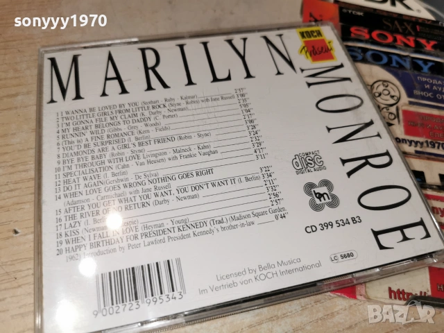 MARILYN MONROE CD ВНОС GERMANY 1906261259H2E7R, снимка 6 - CD дискове - 54968586