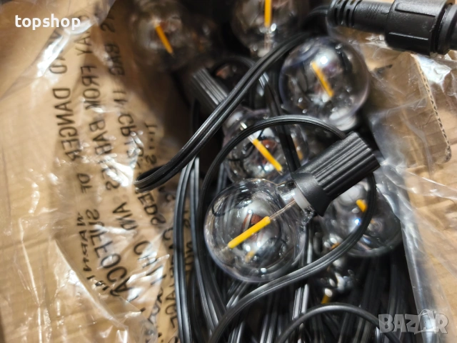 Нов голям водоустойчив градински LED гирлянд 30 метра с дистанционно и режими  , снимка 12 - Други - 54952779