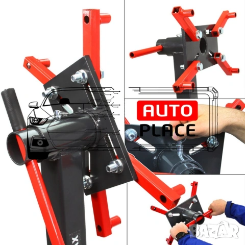 Мобилна сгъваема стойка за двигател 900кг MAR-POL, снимка 3 - Други инструменти - 54036543