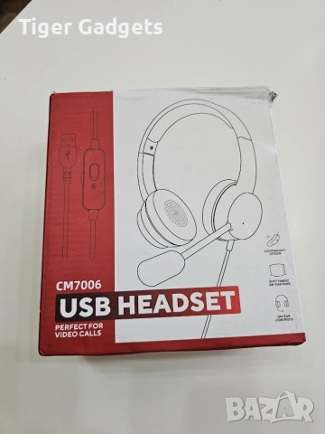 USB Слушалки с микрофон CM7006 – Noise Cancelling, за PC, Zoom, Teams, Skype и Call Center, снимка 8 - Слушалки и портативни колонки - 54957968