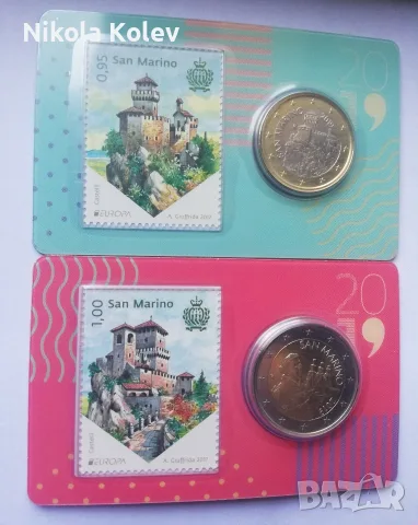 Евро монети от Сан Марино и Ватикана. , снимка 6 - Нумизматика и бонистика - 55605634