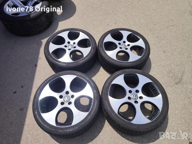 ПРОМОЦИЯ АЛУМИНИЕВИ ДЖАНТИ за VW GOLF 6 GTI 5x112 18 цола.Отлично състояние., снимка 5 - Гуми и джанти - 54586548