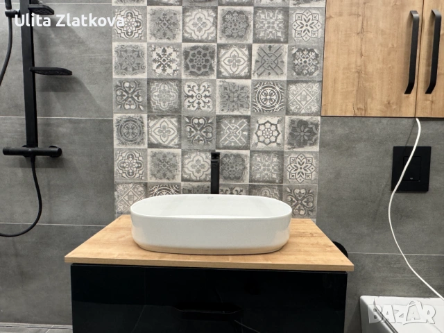 INFINITY Мивка върху плот, 55*36*12см, White, Бял гланц, снимка 6 - Мивки - 54910043