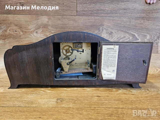 Немски механичен каминен часовник Anker (След Пълна Профилактика) + Ключ, снимка 14 - Други - 54759351