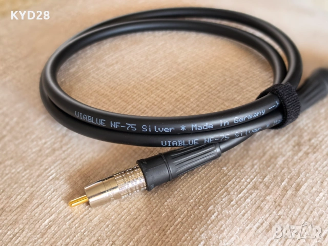 VIABLUE NF-75 Silver S/PDIF RCA – Висок клас цифров коаксиален кабел, снимка 3 - Други - 54903756