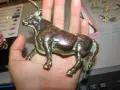 Авторска бронзовафигура бик, плътен бронз. Български автор, снимка 5