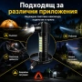 Акумулаторен LED челник за глава и ръчен фенер 2в1 за риболов къмпинг лов туризъм работа аварии, снимка 3