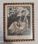Оригинална графика, Дърворез от Рудолф Шистл"Medchen und Amor". , снимка 2
