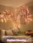 LED лампи за стена - клонки с черешов цвят, 8 режима, 144 LED, дистанционно, 2,3 м, снимка 2