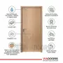 Интериорна MDF врата Златен Дъб Модел КМ2 | 70/80/90 см | PVC покритие | Пълен комплект, снимка 4