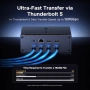 Нова Thunderbolt 5 докинг станция UGREEN 13 порта 8K 4K 144Hz MacBook Windows, снимка 3