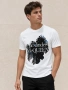 Alexander McQueen Регулар фит тениска — бяла с floral принт, снимка 1