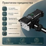 Акумулаторен LED фар за велосипед X-TIGER 2 в 1 със звънец USB дисплей 400 лумена 5 режима, снимка 5