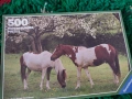 Пъзел "Horses in Spring” Ravensburger 1984г. 500 части, снимка 1
