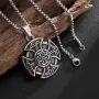 Викингско колие с висулка щит, келтски възел и кръст, снимка 3