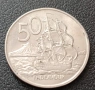 50 ЦЕНТА НОВА ЗЕЛАНДИЯ 1974, снимка 5