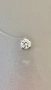 Сребърно колие "Невидима корда" с 1ct Moissanite проба 925 и GRA сертификат, снимка 4