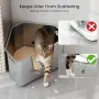 Метална котешка тоалетна от неръждаема стомана 56 × 42 × 30 см, снимка 8