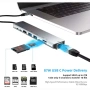 USB-C хъб 8 в 1, HDMI 4K 30Hz, RJ45 100Mbps, PD 87W, USB 3.0 за MacBook, Dell, Lenovo 10305, снимка 3