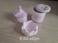 Комплекти съдове за свещи от гипсокерамика , снимка 9