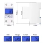 Монофазен електромер за DIN шина 35mm LCD 5(80)A 230V с измерване на kWh, напрежение 10419, снимка 4