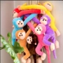 Плющена играчка маймунка със звуци 5,0 йх 10 см, снимка 3