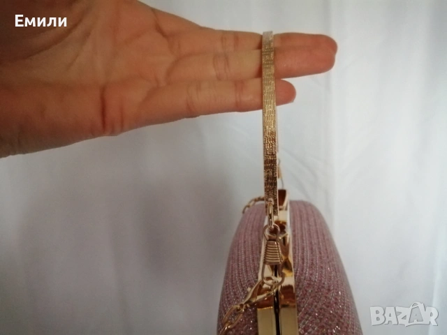 Елегантна блестяща чанта с две дръжки, чанта за абитуриентски бал, клъч за коктейлно парти, снимка 12 - Чанти - 54100859