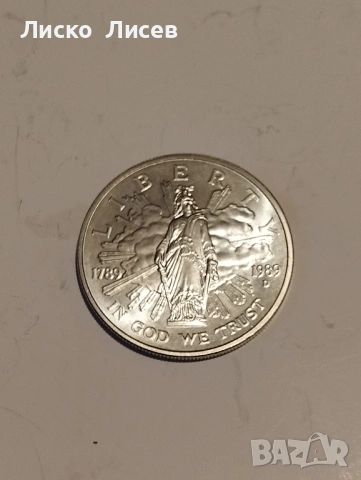 САЩ 1 долар 1989г., снимка 5 - Нумизматика и бонистика - 54057442