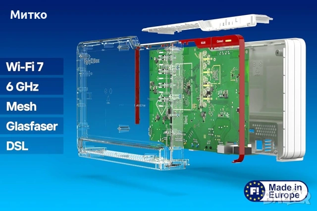 AVM FRITZ!Box 5690 Pro (Премиум Wi-Fi 7 рутер с трибандова връзка (2.4 GHz, 5 GHz, 6 GHz) до 18.5 Gb, снимка 4 - Рутери - 54333756