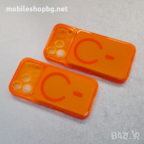 iPhone 17 Pro Max /17 Pro оранжев гръб MagSafe защита на камерите , снимка 2 - Калъфи, кейсове - 54615372