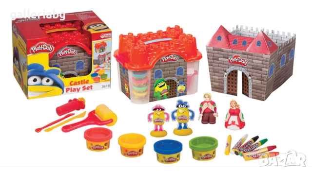 Комплект пластилини замък Play-Doh style с аксесоари – 20x28x21 см