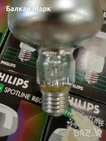 Лот 6 бр. рефлекторни крушки Philips Spotline R80 40W (E27) – Внос от Германия, снимка 4 - Крушки - 55348115