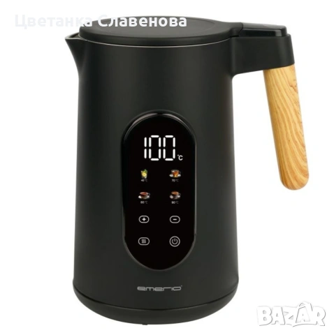 Кана от неръждаема стомана EMERIO WK-132230, 1.7 л, от 40 до 100 °C на стъпки от 5 °C,2200 W, снимка 2 - Кани - 54067849