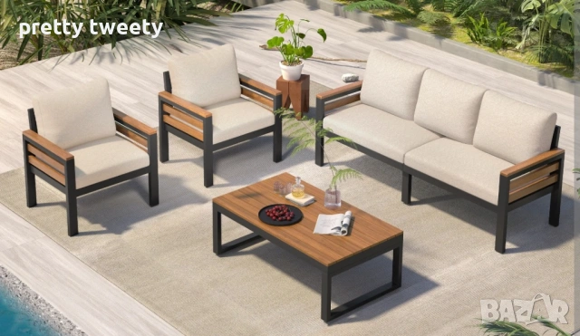 Метален градински сет/комплект в индустриален стил по поръчка , снимка 16 - Дивани и мека мебел - 53986617