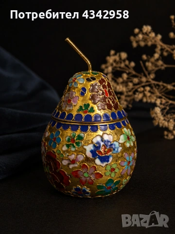 Винтидж декоративна кутийка / бижутерка Cloisonné .1970-1990г.