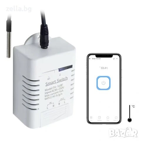 Интелигентен WiFi термостат Tuya Smart със сензор DS18B20, 220V 16A – за подово отопление 10320