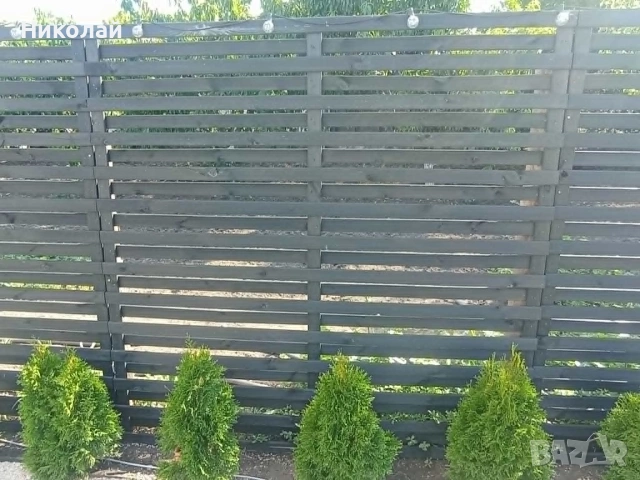 Оградно пано 180х180 Дървени оградни пана , дървена декоративна ограда за двор градина , снимка 9 - Огради и мрежи - 55253039