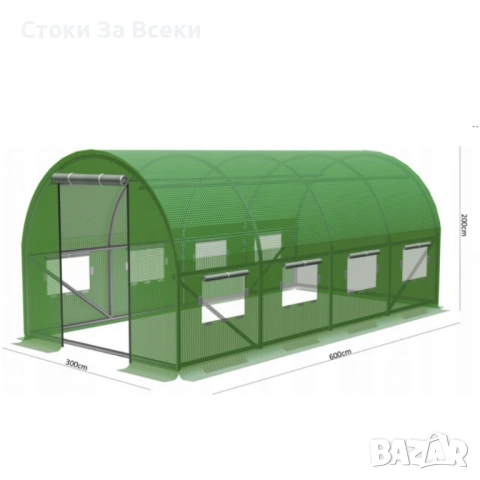 Градинска оранжерия 6x3x2м със здрава рамка, снимка 3 - Оранжерии - 54706293