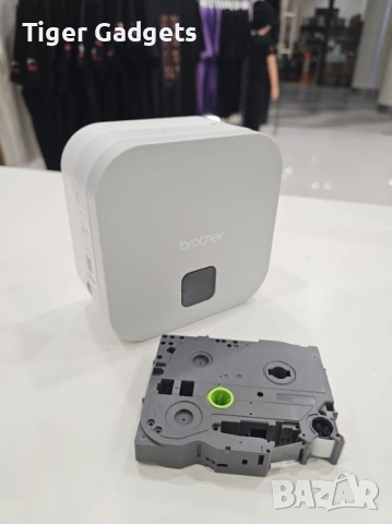Етикетен принтер Brother P-touch CUBE PT-P300BT Bluetooth, термотрансферен печат, бял, снимка 4 - Принтери, копири, скенери - 54379081